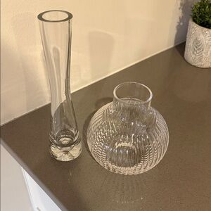 Elegant Clear Glass Vase Set